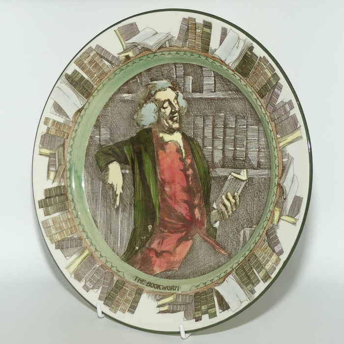 Royal Doulton Professionals series | The Bookworm plate D3089 | Green border | MINT