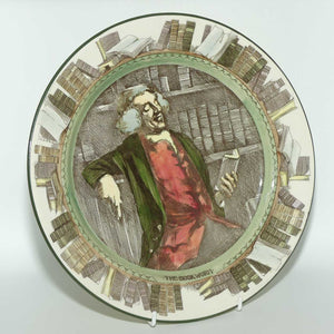 Royal Doulton Professionals series | The Bookworm plate D3089 | Green border | MINT