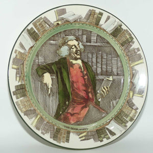 Royal Doulton Professionals series | The Bookworm plate D3089 | Green border | MINT