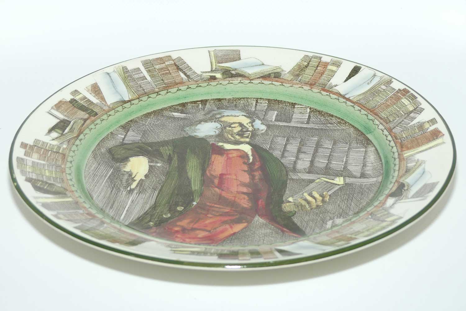 Royal Doulton Professionals series | The Bookworm plate D3089 | Green border | #1