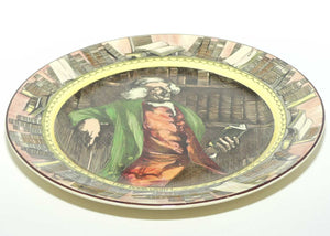 Royal Doulton Professionals series | The Bookworm plate D5905 | Yellow border