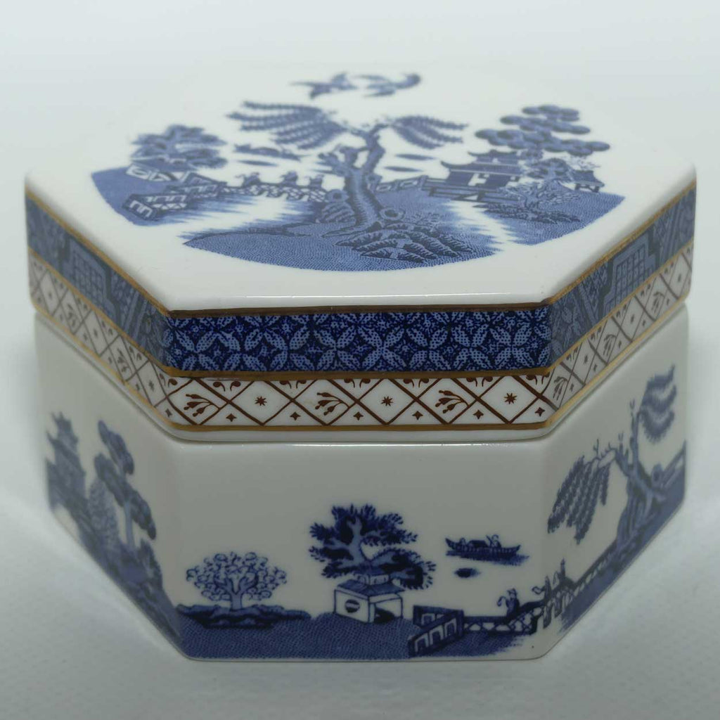 Royal Doulton | Booths Real Old Willow hexagonal trinket box | TC1126