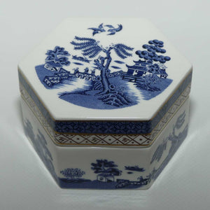 Royal Doulton | Booths Real Old Willow hexagonal trinket box | TC1126