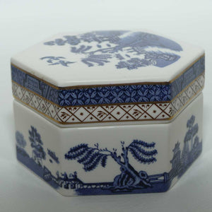 Royal Doulton | Booths Real Old Willow hexagonal trinket box | TC1126