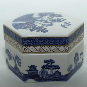 Royal Doulton | Booths Real Old Willow hexagonal trinket box | TC1126