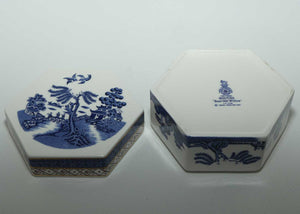 Royal Doulton | Booths Real Old Willow hexagonal trinket box | TC1126