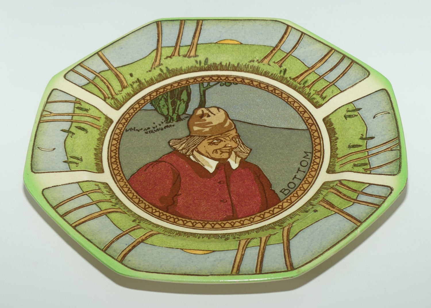 Royal Doulton Midsummer Night's Dream series plate | Bottom | Octagonal shape D2874