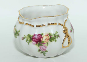 Royal Albert Old Country Roses gilt cord bow pot