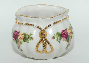 Royal Albert Old Country Roses gilt cord bow pot