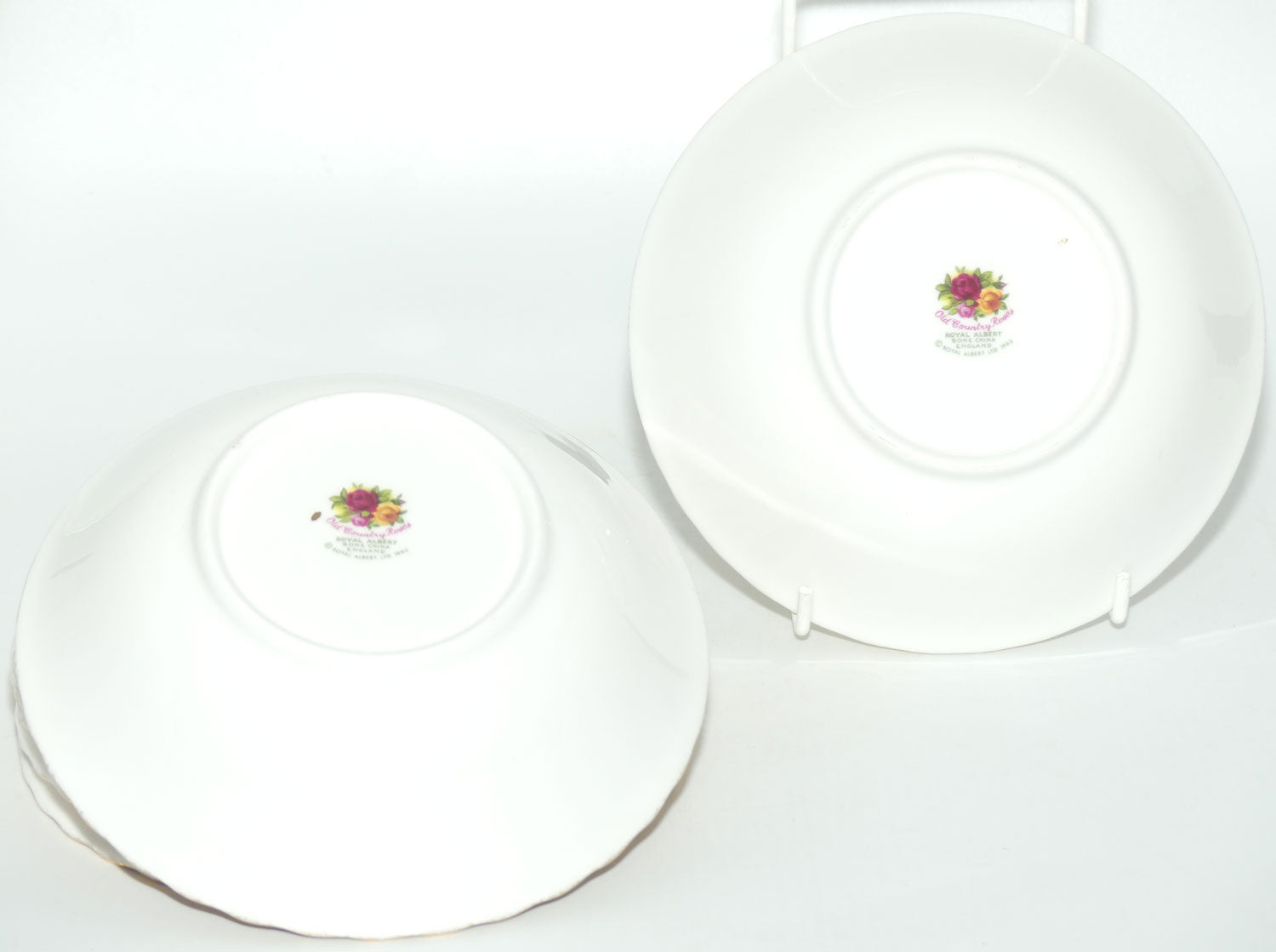 Royal Albert Bone China Old Country Roses England set of 6 bowls | 16cm diam | © 1962 Royal Albert Ltd backstamp