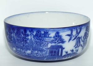 Doulton Burslem England Flow Blue Willow bowl