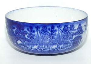 Doulton Burslem England Flow Blue Willow bowl