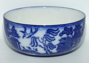 Doulton Burslem England Flow Blue Willow bowl