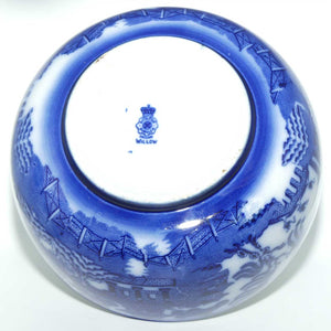 Doulton Burslem England Flow Blue Willow bowl