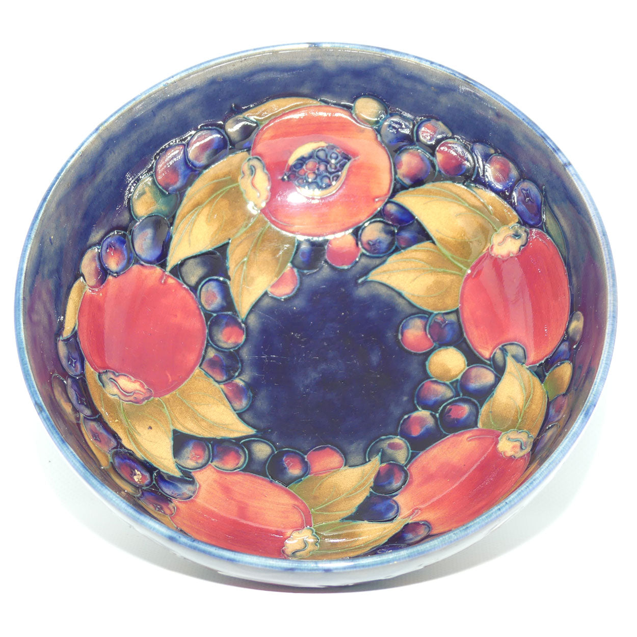 William Moorcroft Pomegranate pedestal bowl | Shape 11 | full signature