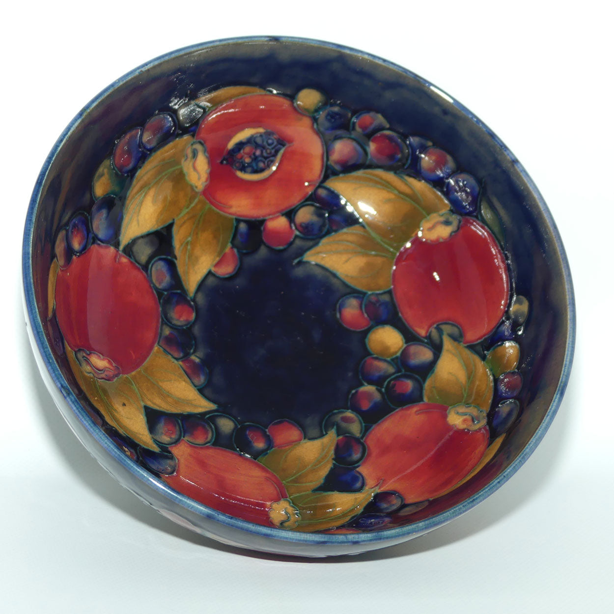 William Moorcroft Pomegranate pedestal bowl | Shape 11 | full signature