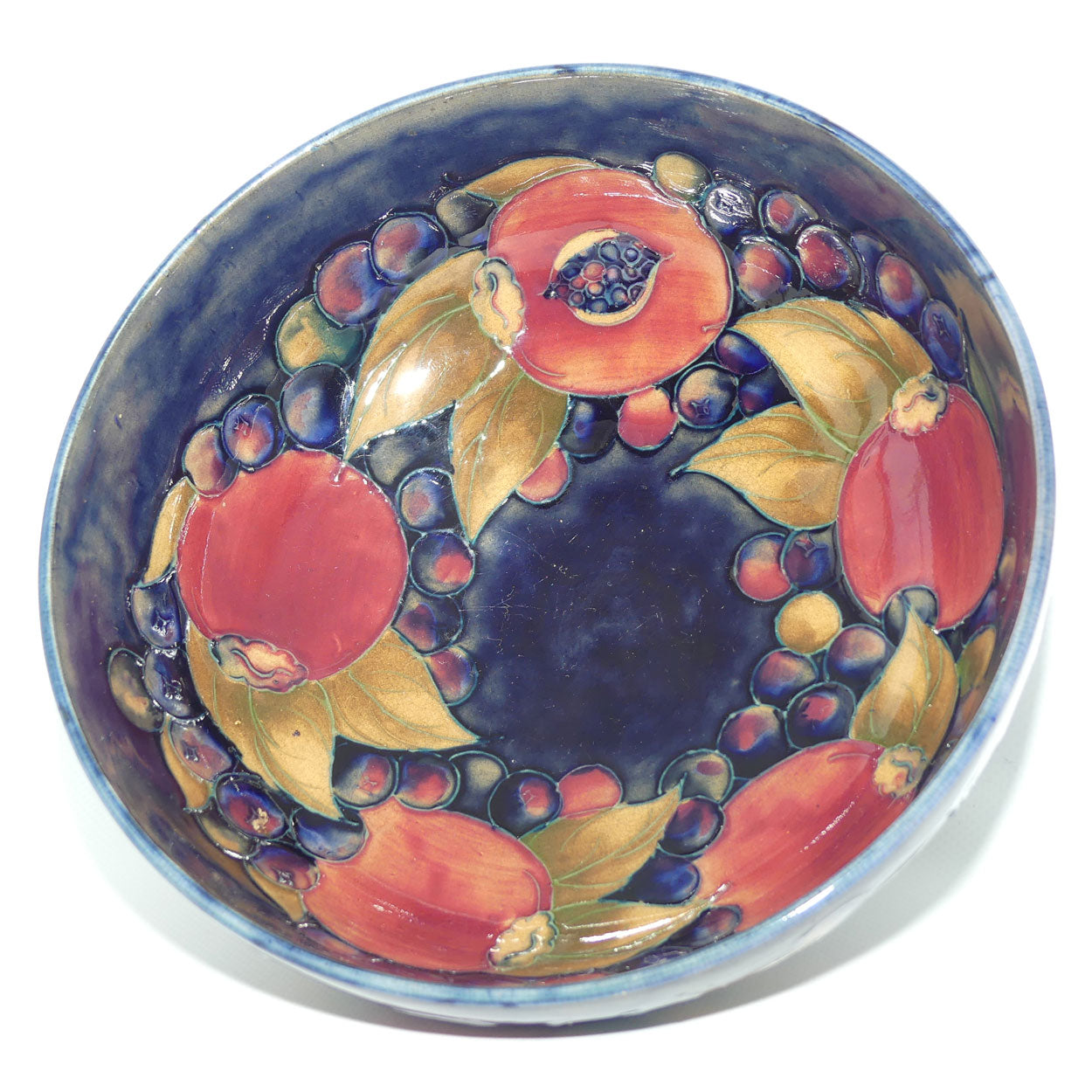 William Moorcroft Pomegranate pedestal bowl | Shape 11 | full signature