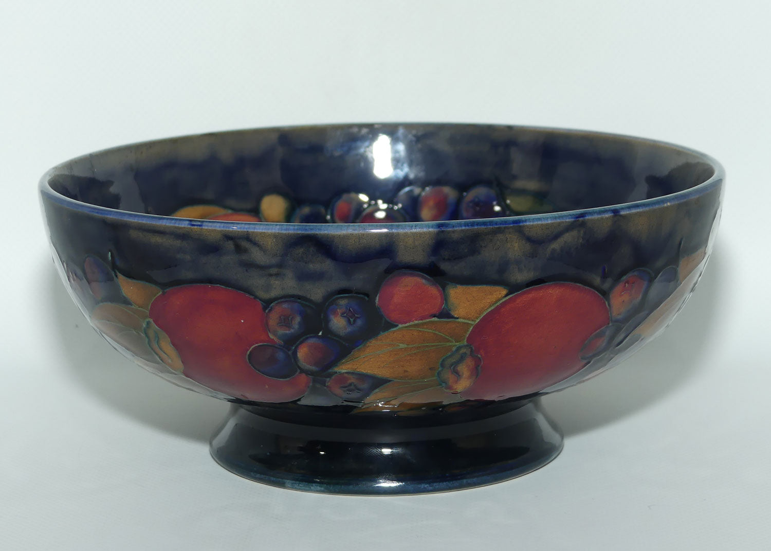 William Moorcroft Pomegranate pedestal bowl | Shape 11 | full signature