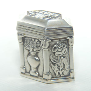 Dutch Silver .833 Hexagonal Pill Box