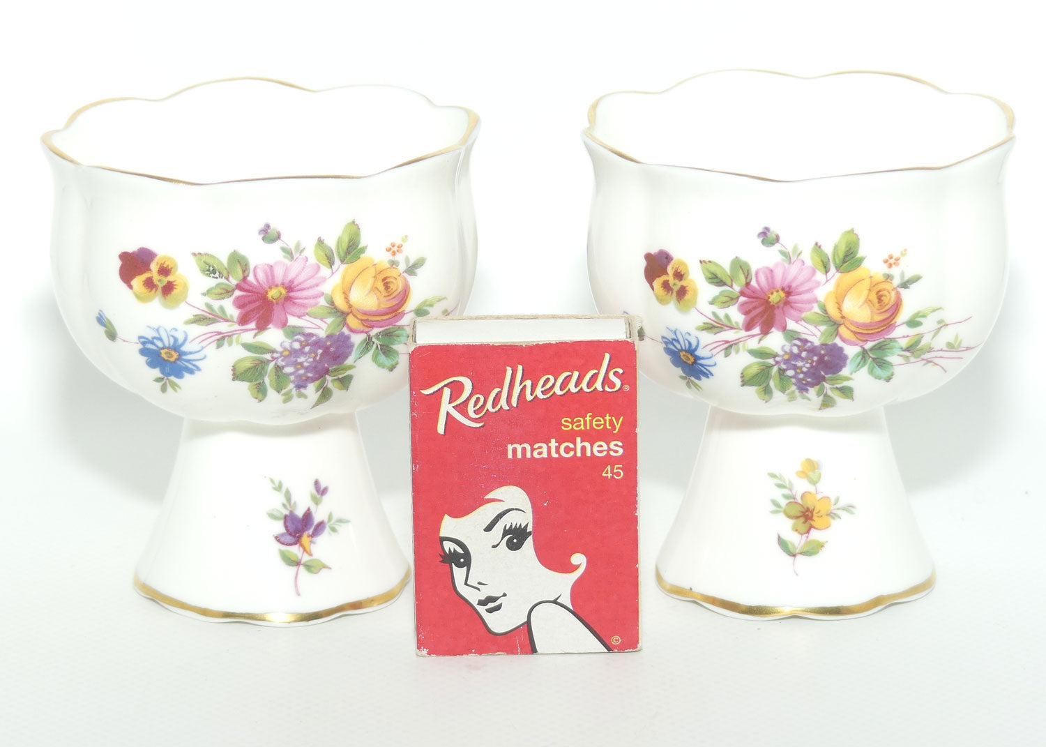 Minton Bone China Marlow pair of candle cups | boxed