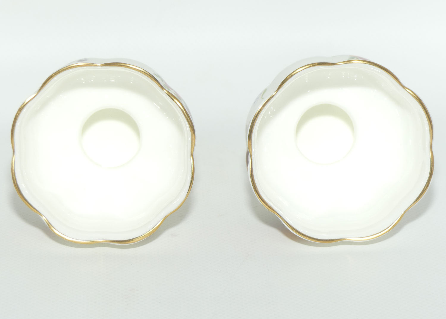Minton Bone China Marlow pair of candle cups | boxed
