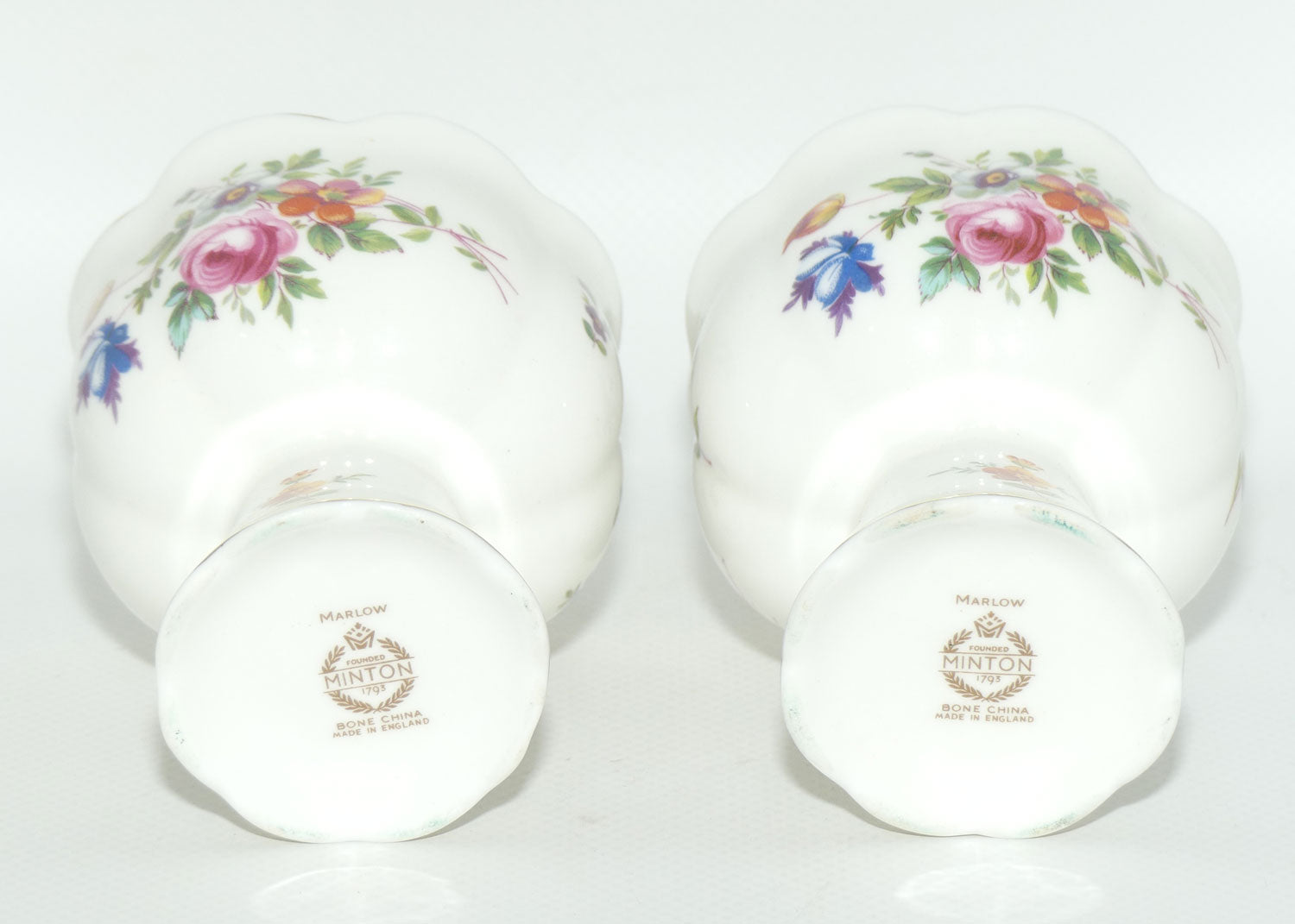 Minton Bone China Marlow pair of candle cups | boxed