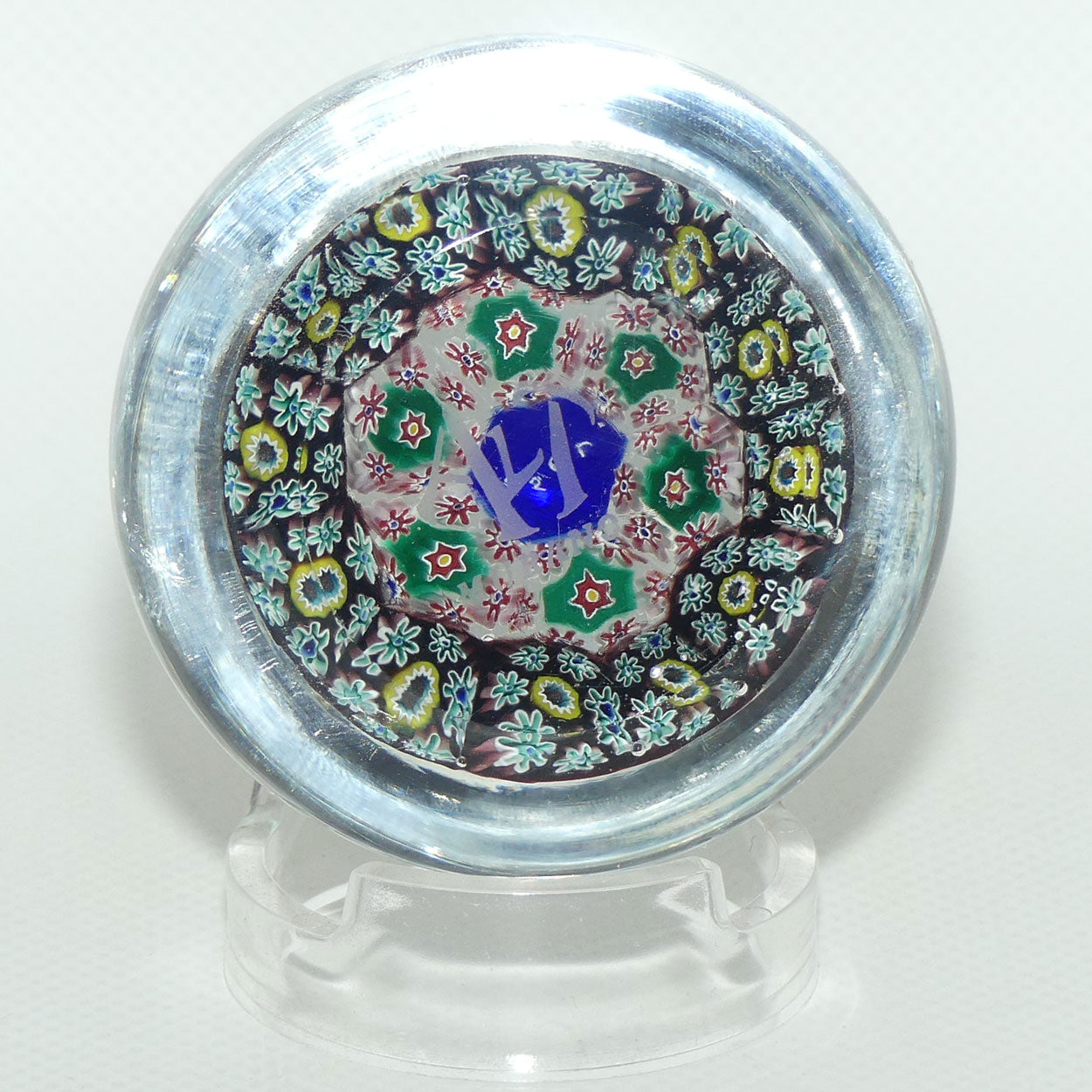 Pair of ALT Murano 1999 and 2000 Millenium paperweights | Boxed
