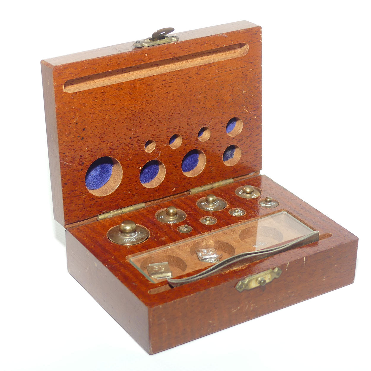 Early to mid 20th Century set of Scientific Scale | Gold Scale weights in wooden case