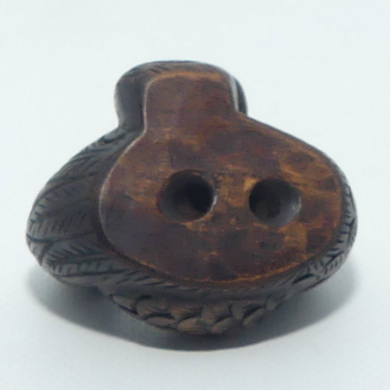 Japanese Carved Boxwood Netsuke | Chicken and Chick