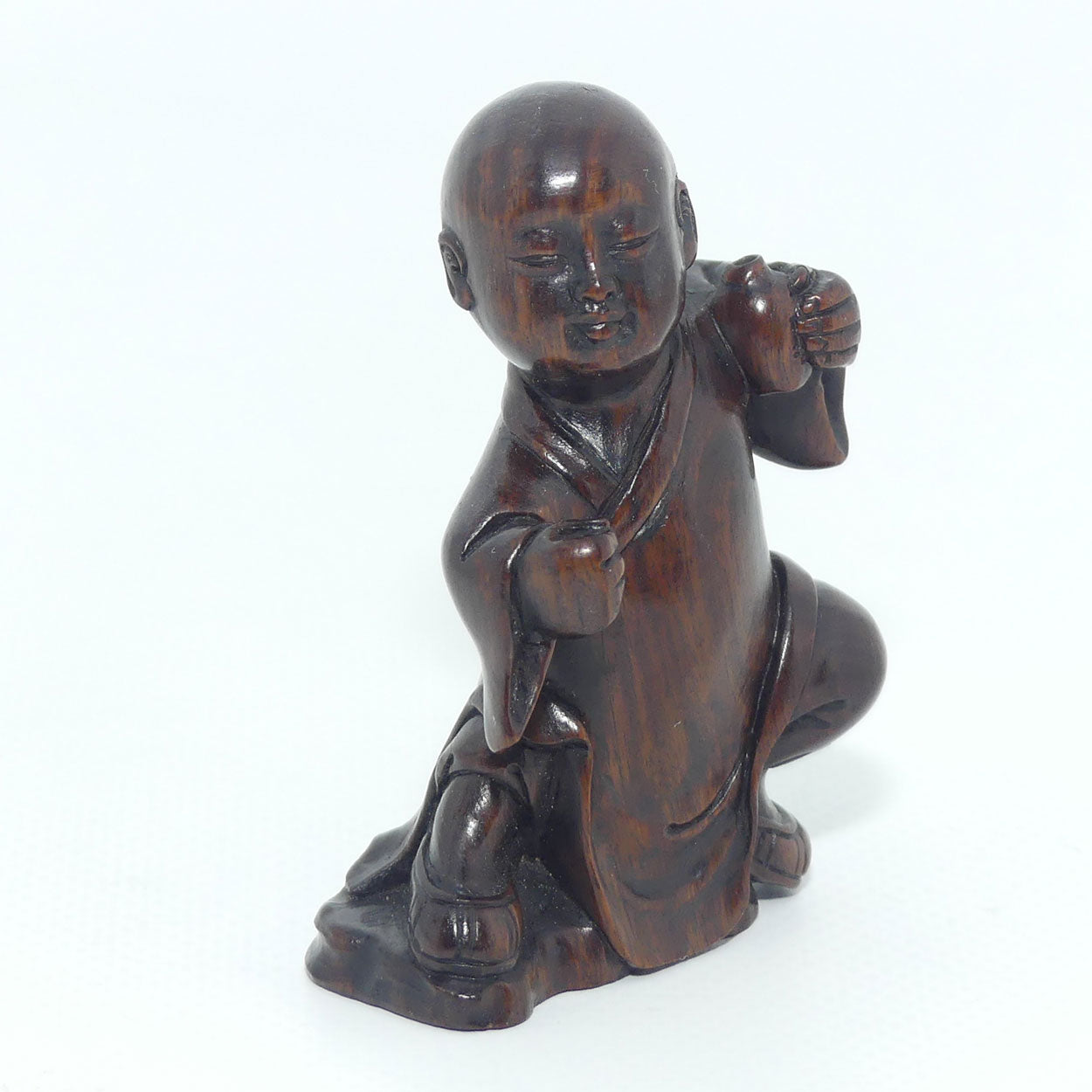 Japanese Carved Boxwood Netsuke | Bald Child
