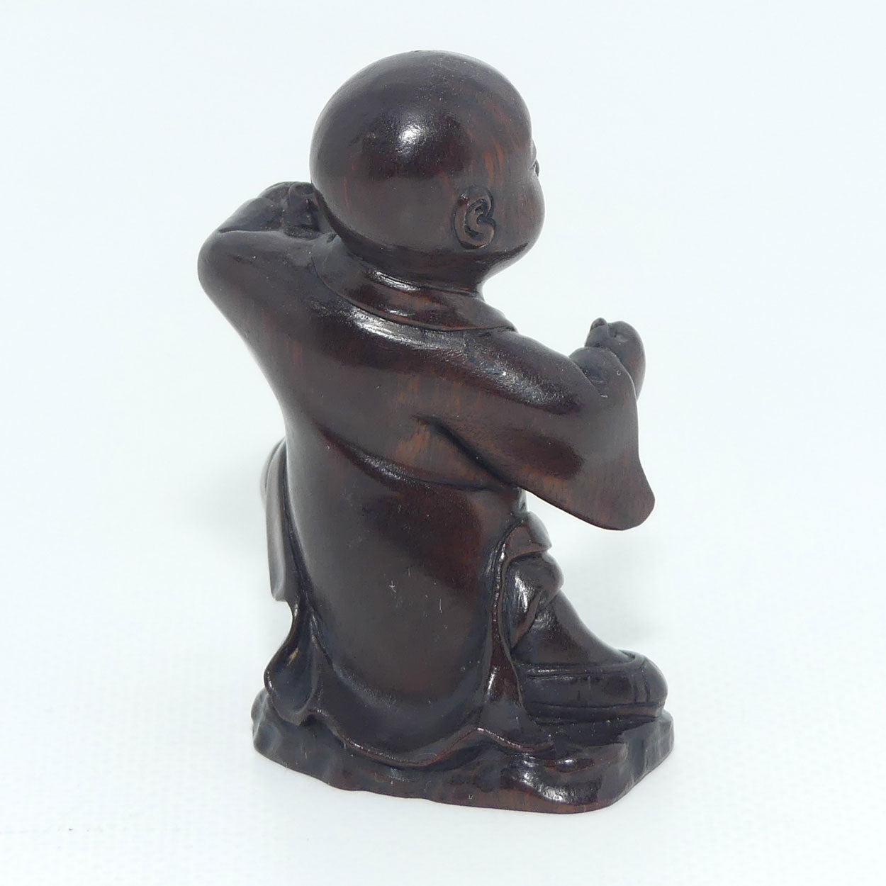 Japanese Carved Boxwood Netsuke | Bald Child
