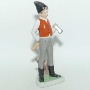 Drasche Kobanyai Porcelangyar Hungary figure | Boy with Axe