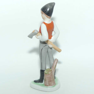 Drasche Kobanyai Porcelangyar Hungary figure | Boy with Axe