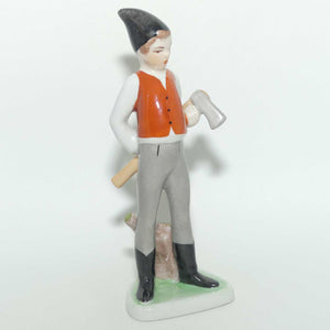 Drasche Kobanyai Porcelangyar Hungary figure | Boy with Axe