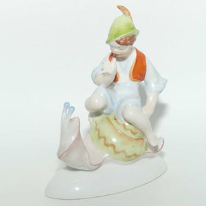 Drasche Kobanyai Porcelangyar Hungary figure | Boy Riding Snail