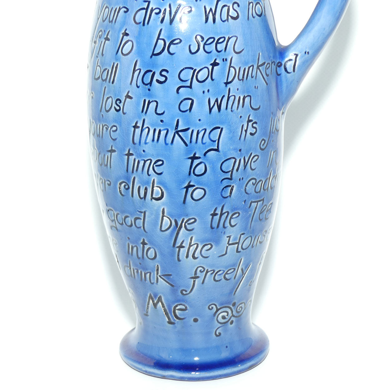 CH Brannam BARUM Devon Its a Grand Game Golf | Gowf Humourous jug