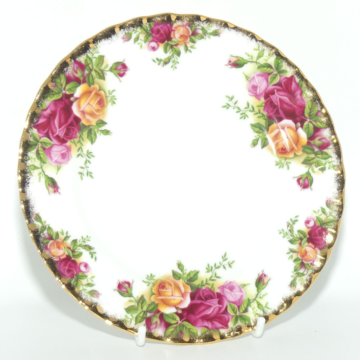 Royal Albert Bone China England Old Country Roses  Plate | 16cm diameter |© 1962 Royal Albert Ltd backstamp