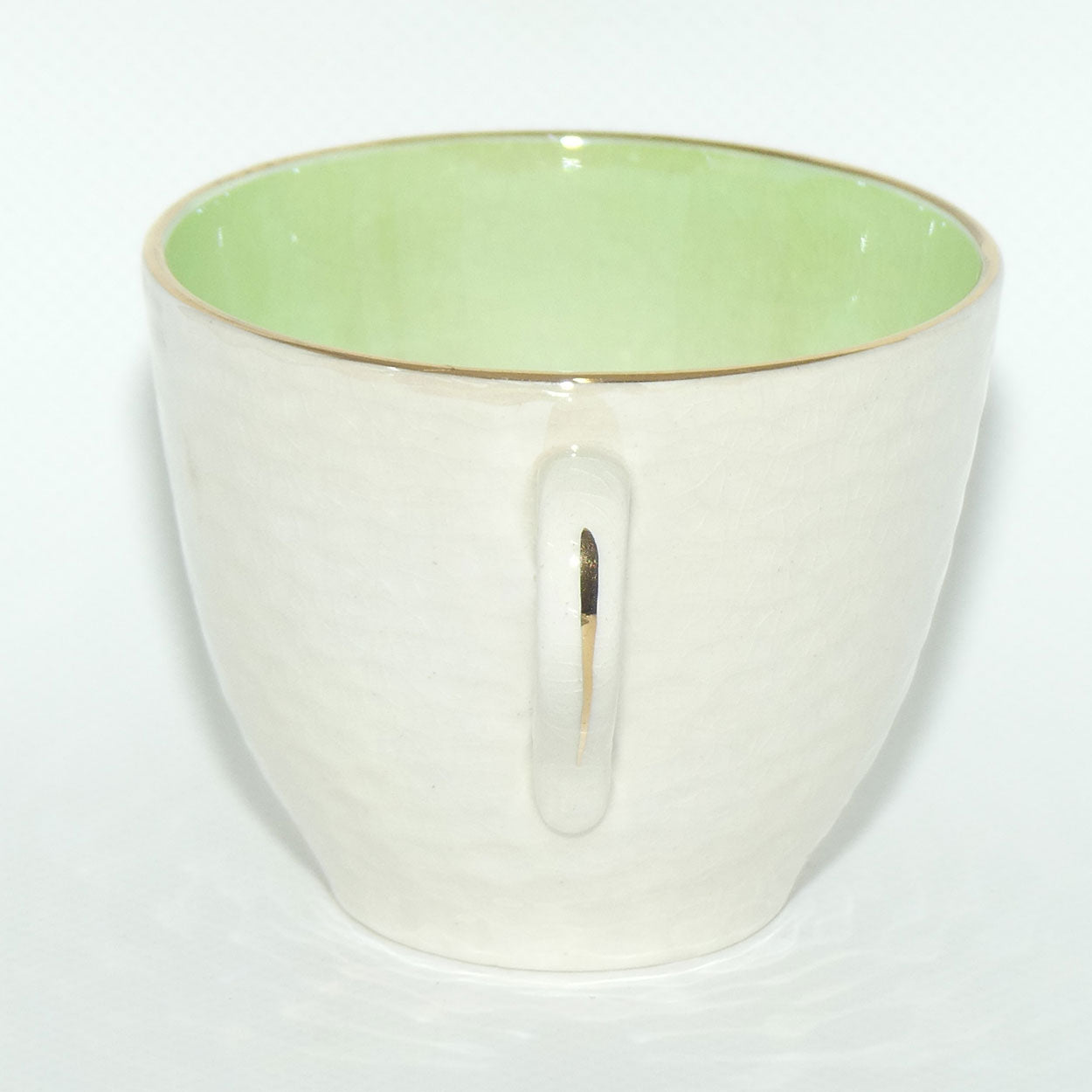 Maling Green Lustre glaze Hostess cup and saucer