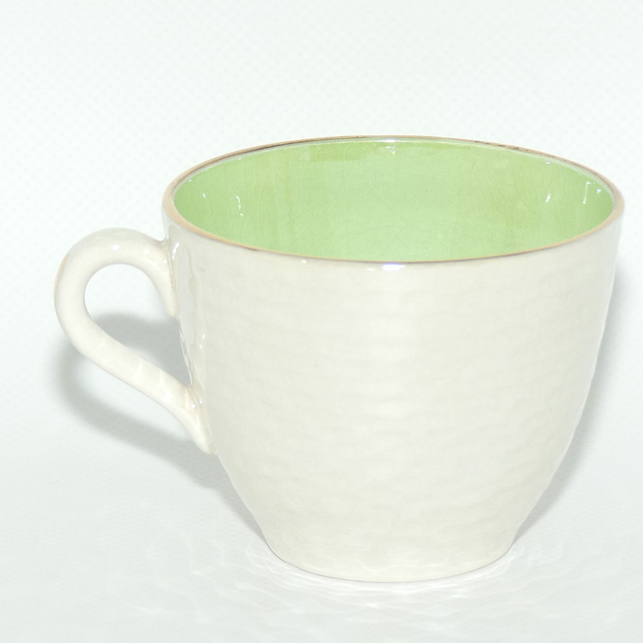 Maling Green Lustre glaze Hostess cup and saucer