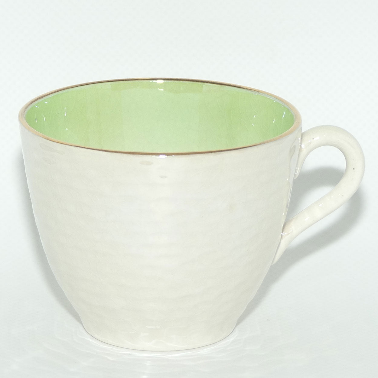 Maling Green Lustre glaze Hostess cup and saucer