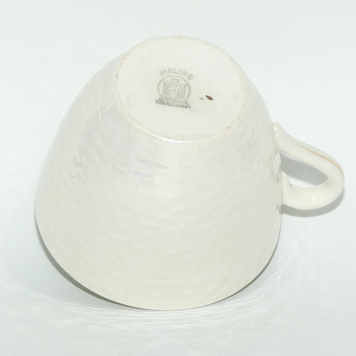 Maling Green Lustre glaze Hostess cup and saucer