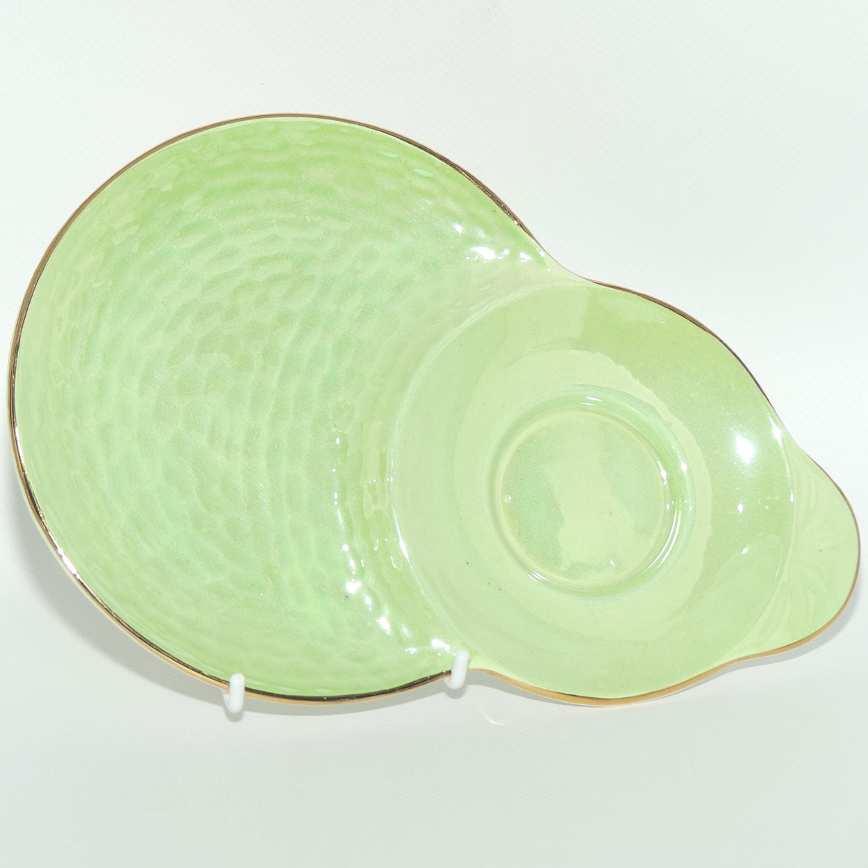 Maling Green Lustre glaze Hostess cup and saucer