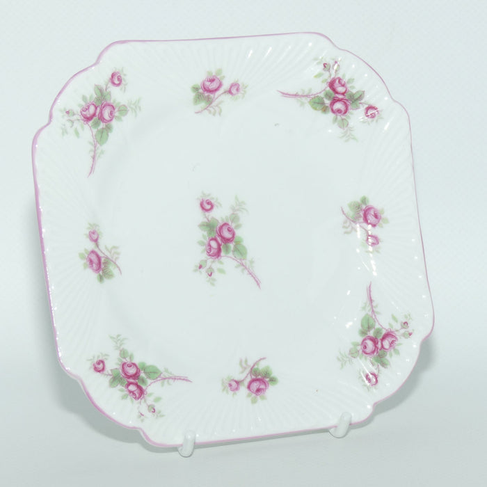 Shelley Dainty shape Bridal Rose square tea plate | Pattern 13545