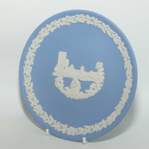 Wedgwood Jasper | Australian Capital Cities | White on Pale Blue | Brisbane plate | 16.5cm | box + Cert