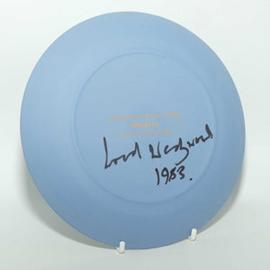 Wedgwood Jasper | Australian Capital Cities | White on Pale Blue | Brisbane plate | 16.5cm | box + Cert