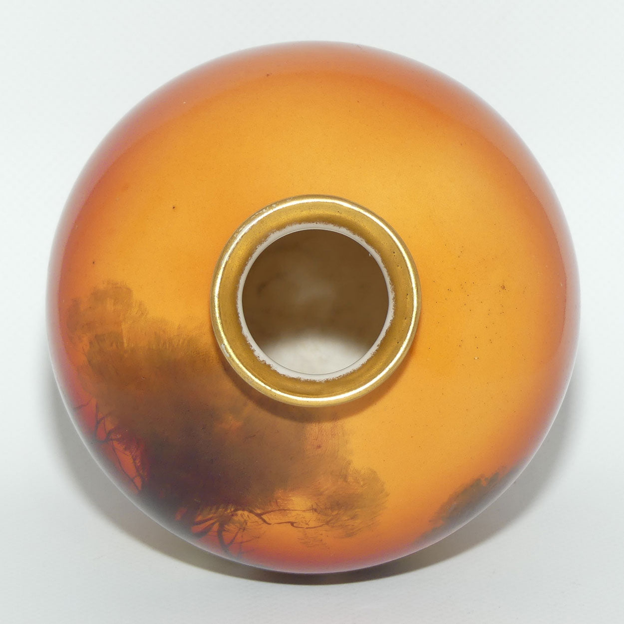 Royal Doulton hand painted and gilt Cattle bulbous vase |Brown|