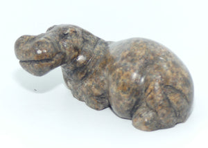 African | Shona Stone Hippopotamus | Brown