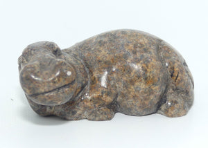 African | Shona Stone Hippopotamus | Brown