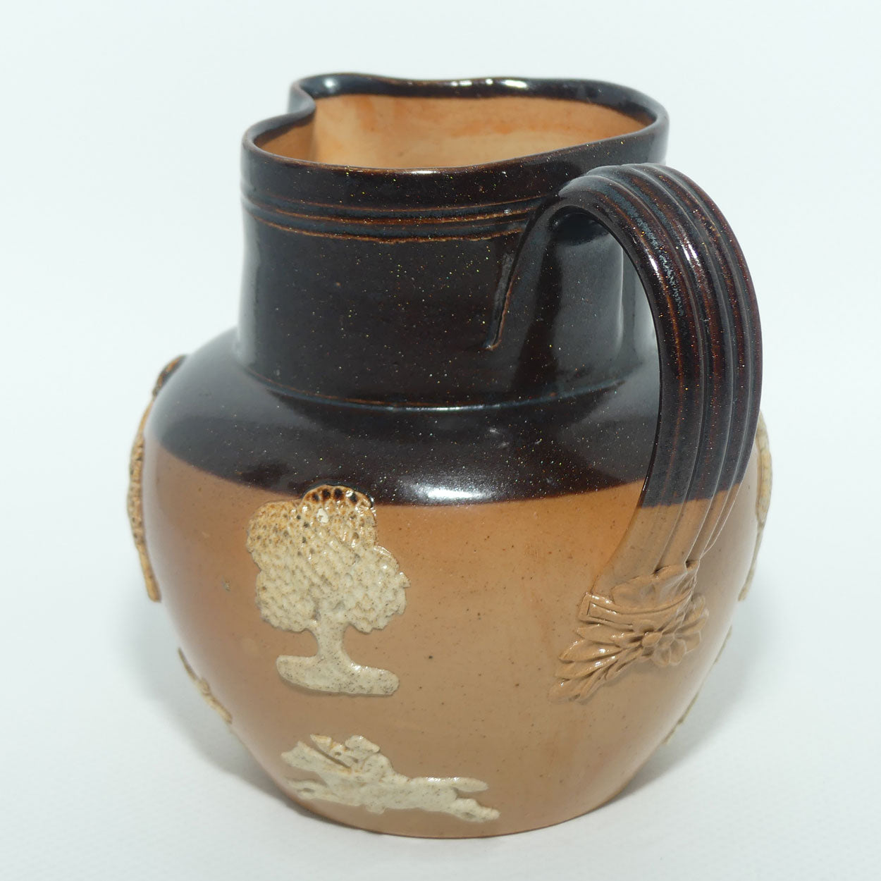 Royal Doulton Harvest Hunting small round jug | Brown Mica