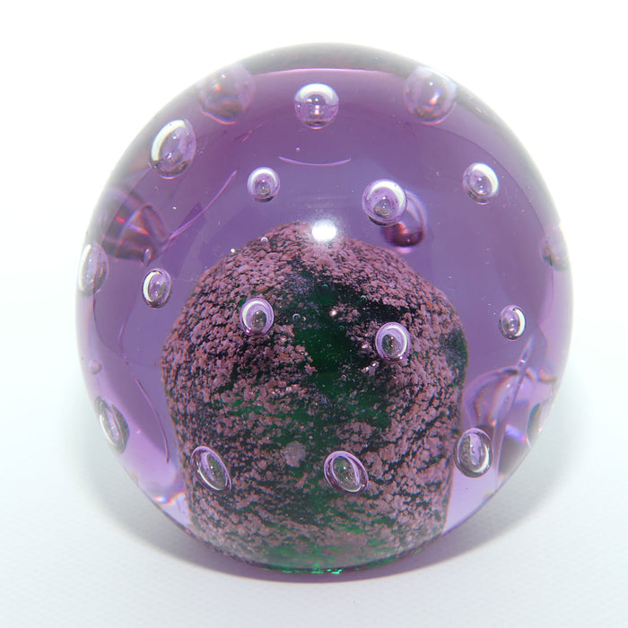 Controlled bubble with Encased Meteorite Neodymium Glass paperweight